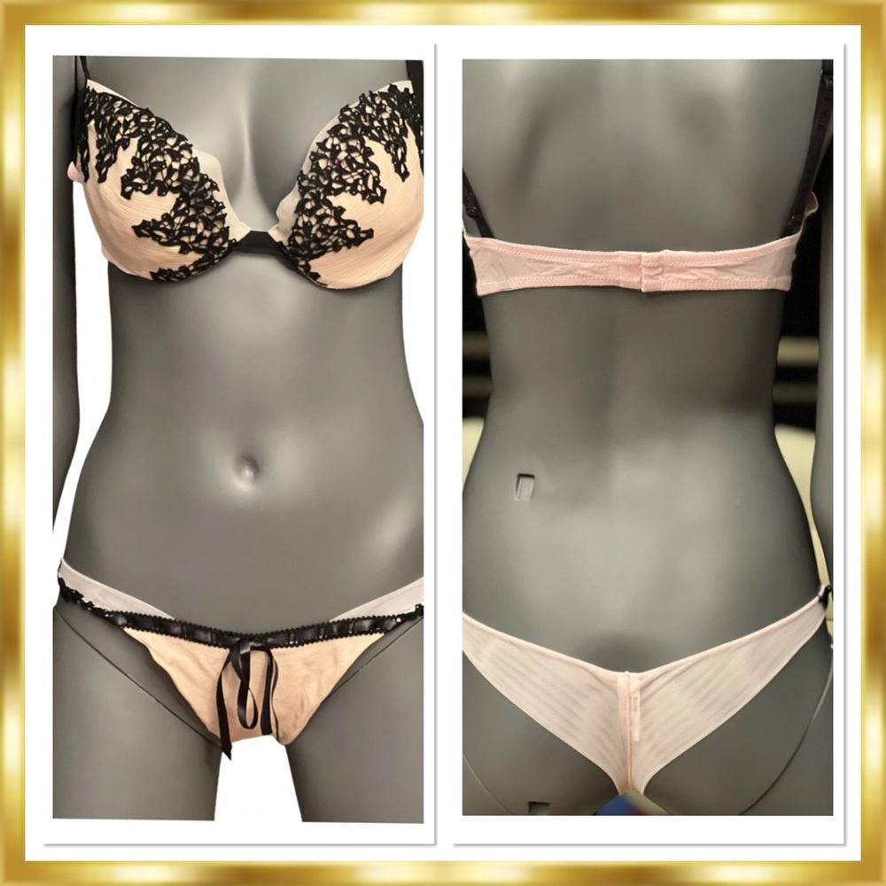 La Perla Vintage Rare”Reimagined”Leavers Lace Applique Embroidered SET